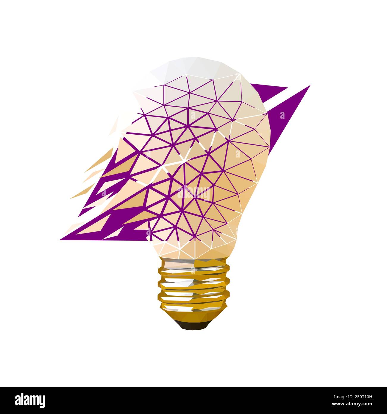 Vector lamp in low poly style Stock Vector