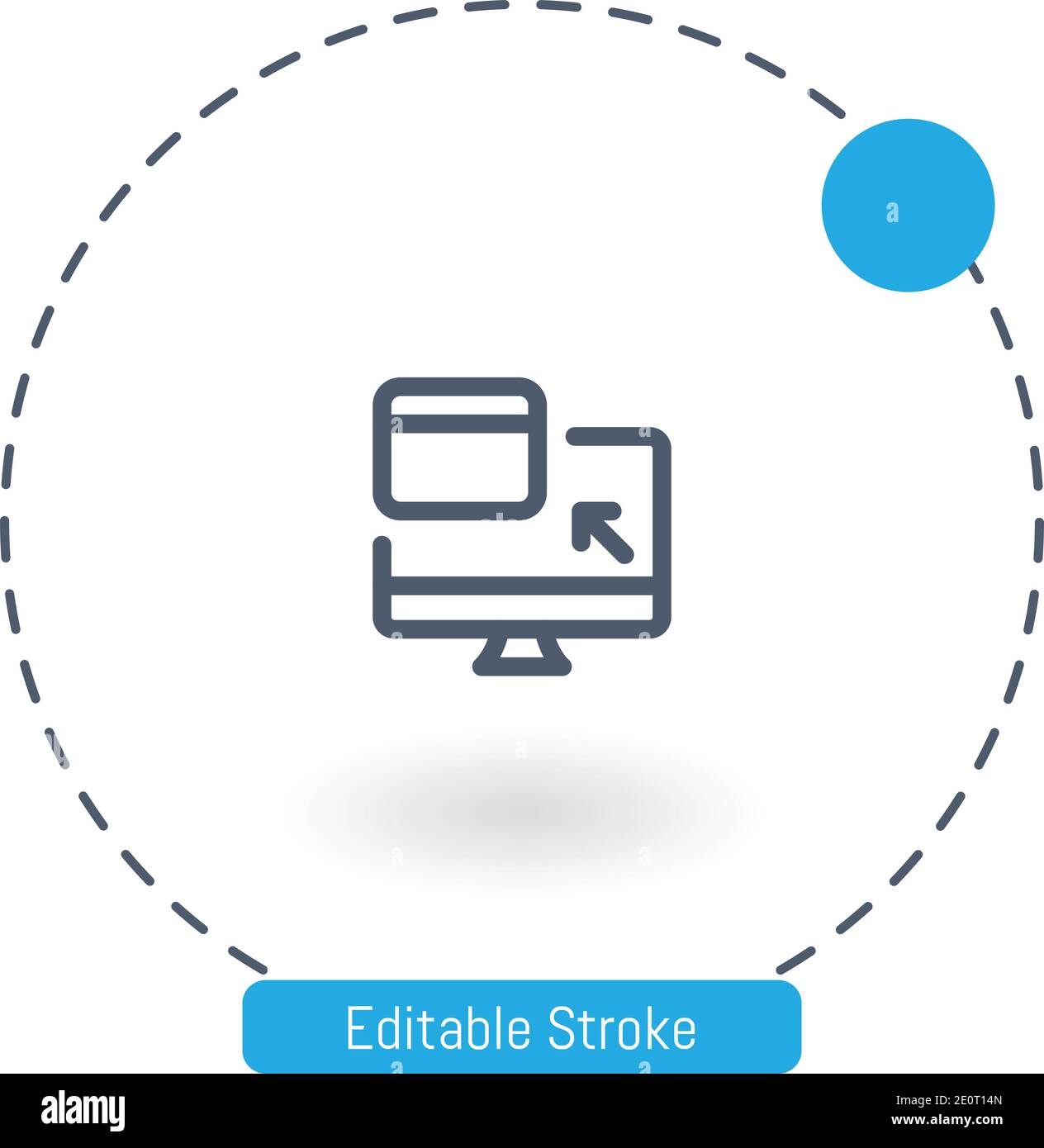 web browser vector icon editable stroke outline icons for web and mobile Stock Vector