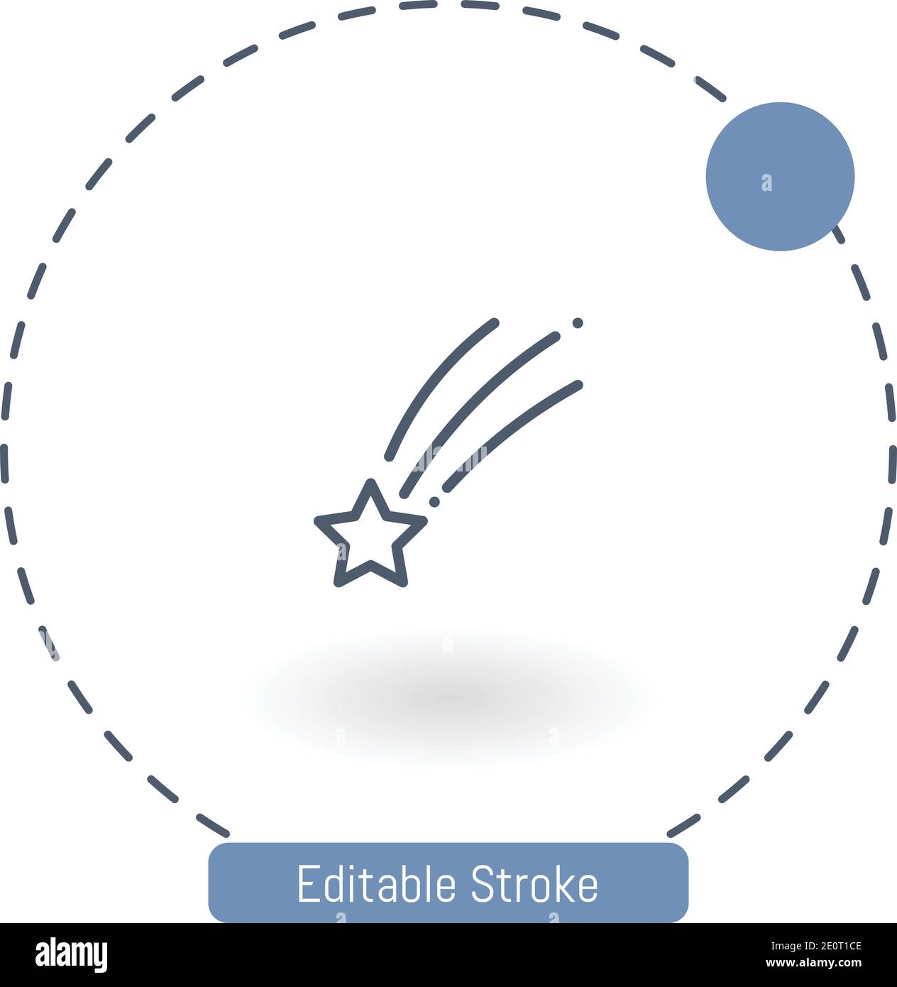 falling star vector icon editable stroke outline icons for web and ...