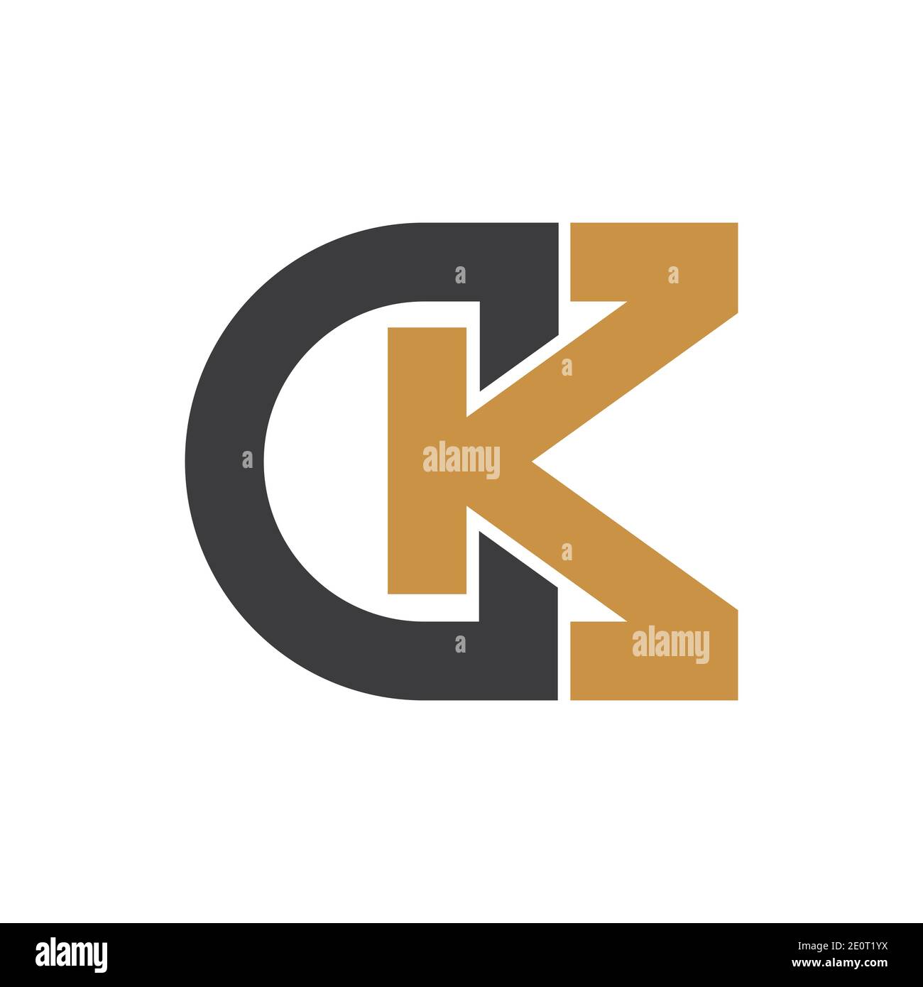 Creative abstract letter ck logo design. Linked letter kc logo design ...
