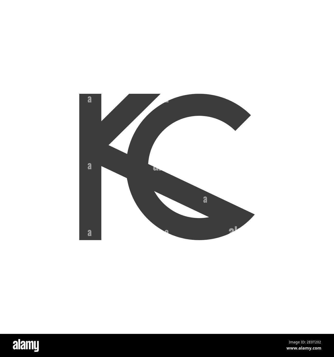 Creative abstract letter ck logo design. Linked letter kc logo design ...