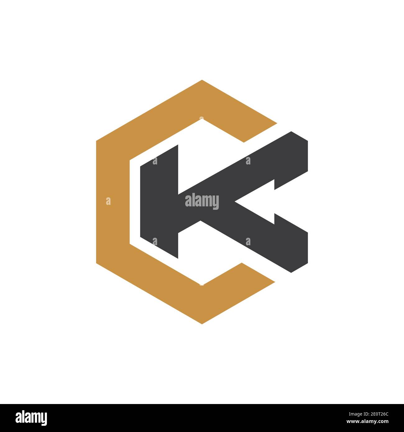 Creative abstract letter ck logo design. Linked letter kc logo design ...