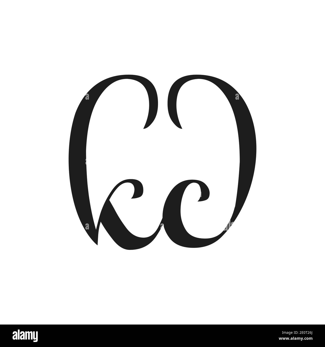 Creative abstract letter ck logo design. Linked letter kc logo design ...