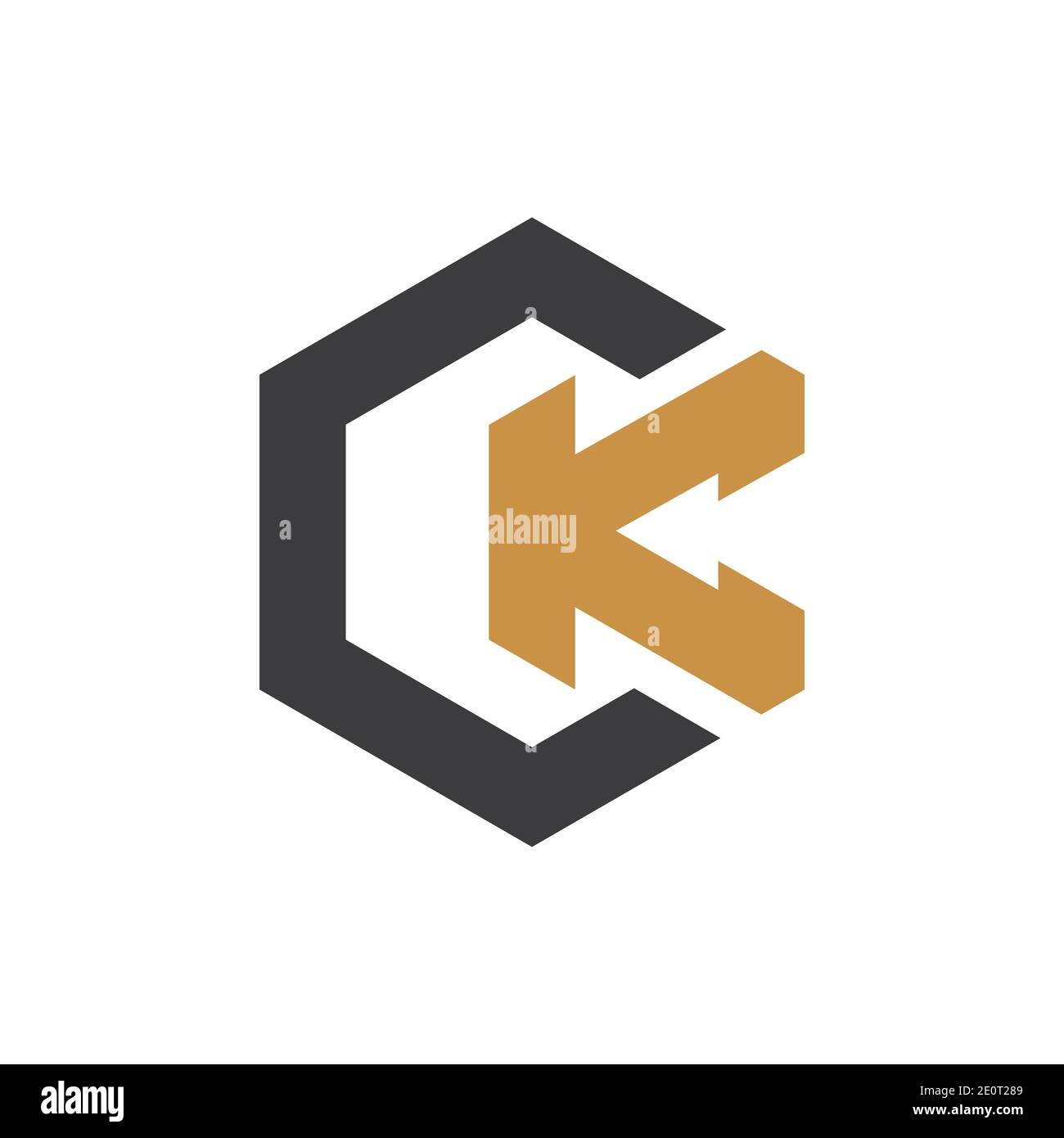 Creative abstract letter ck logo design. Linked letter kc logo design ...