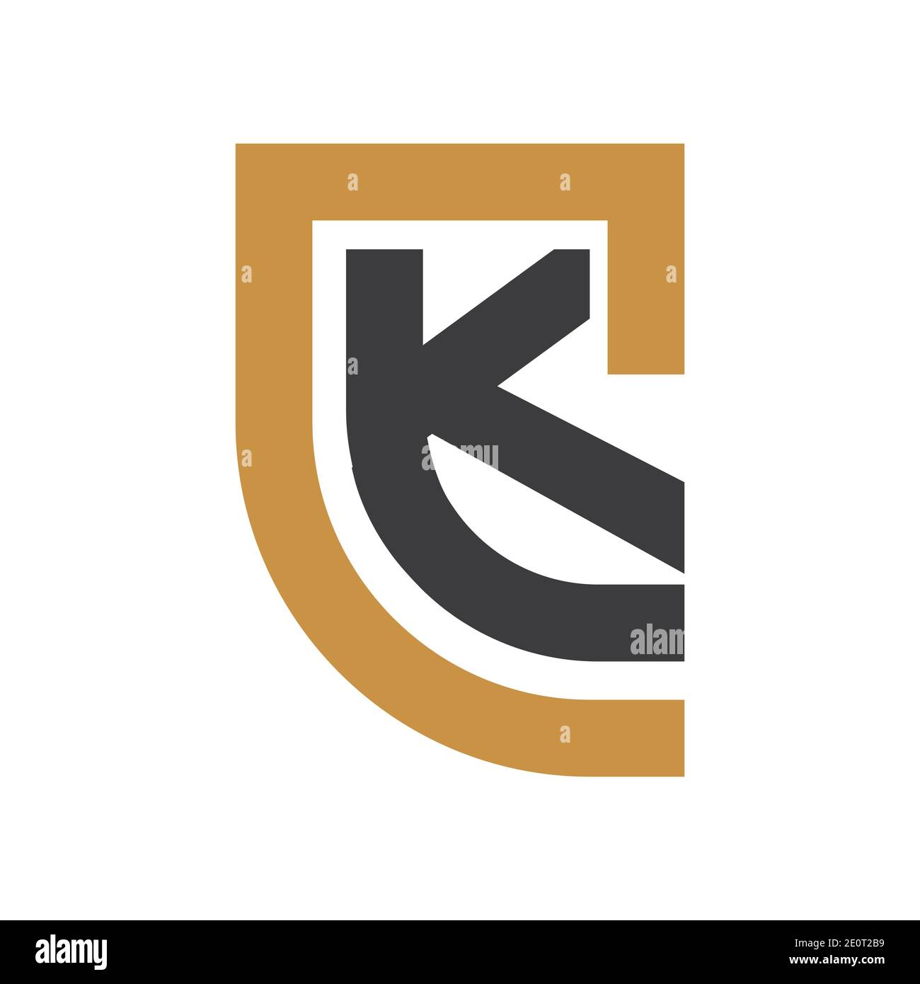 Creative abstract letter ck logo design. Linked letter kc logo design ...