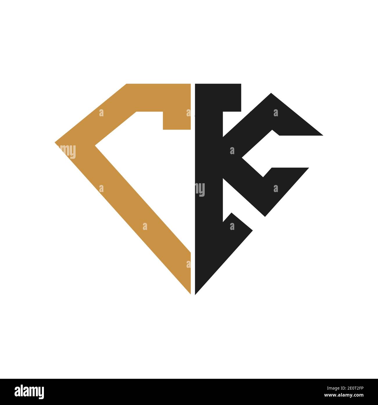 Creative abstract letter ck logo design. Linked letter kc logo design ...