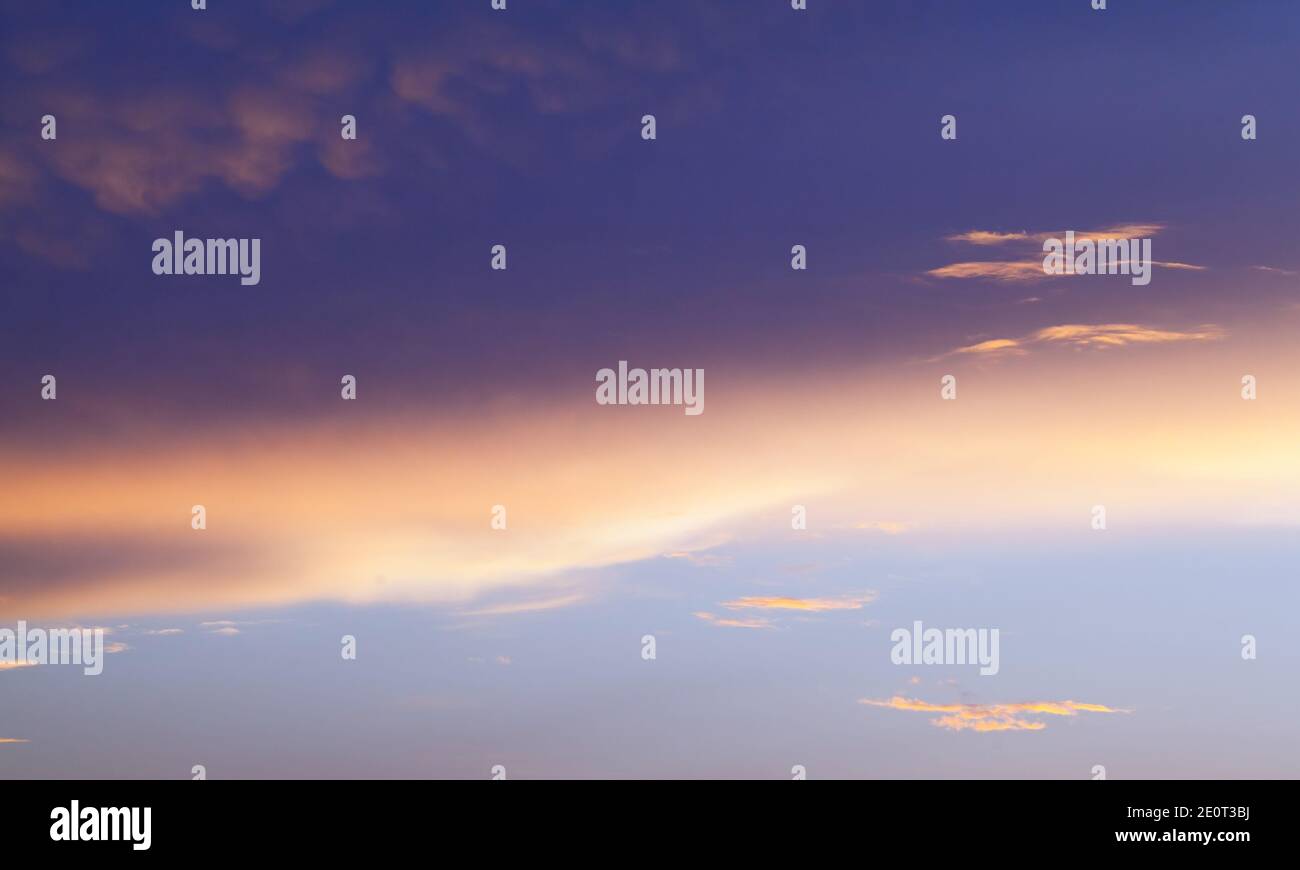 Colorful clouds, tropical sky at sunset, natural background photo ...