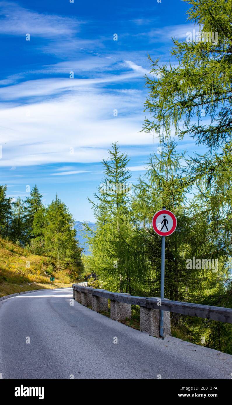 Mountain Road In Bavaria Stock Photo