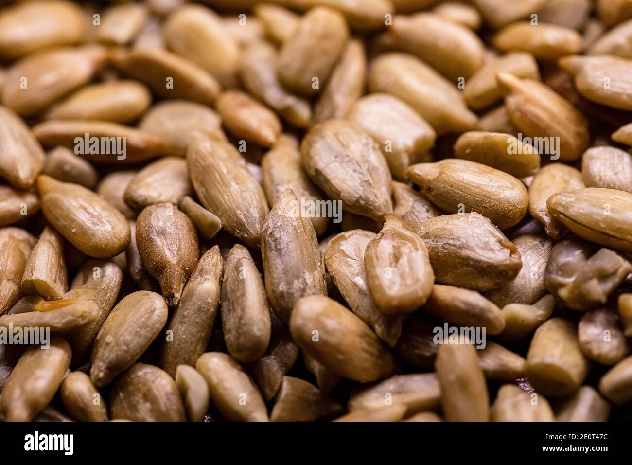 Sunflower Seeds for snacking or cooking, salads or just as a mixer in Trail Mix. Stock Photo