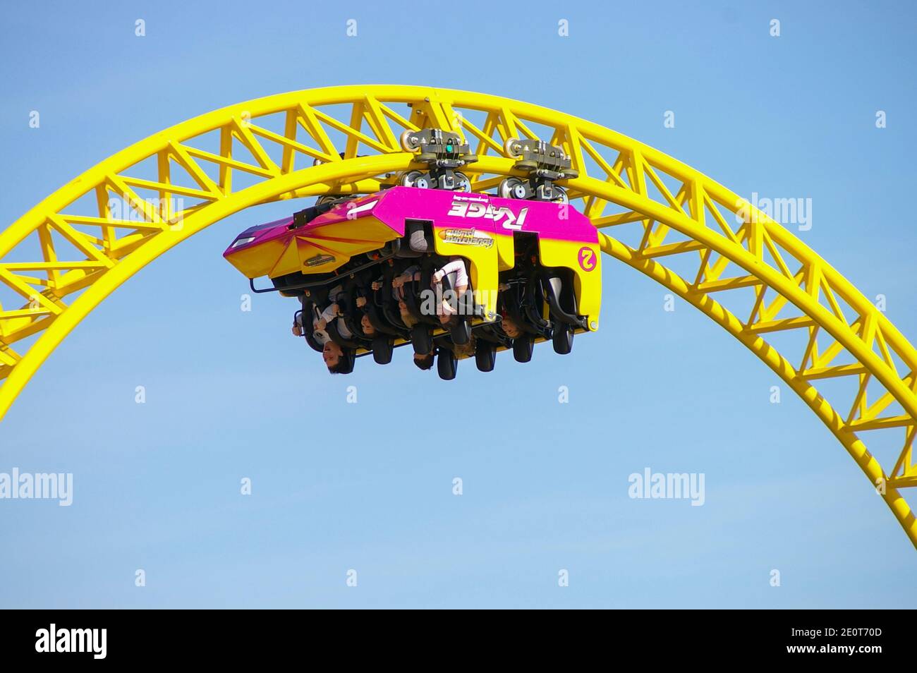 The Rage Funfair Ride Rage Roller Coaster Adventure Island Southend High Resolution Stock ...