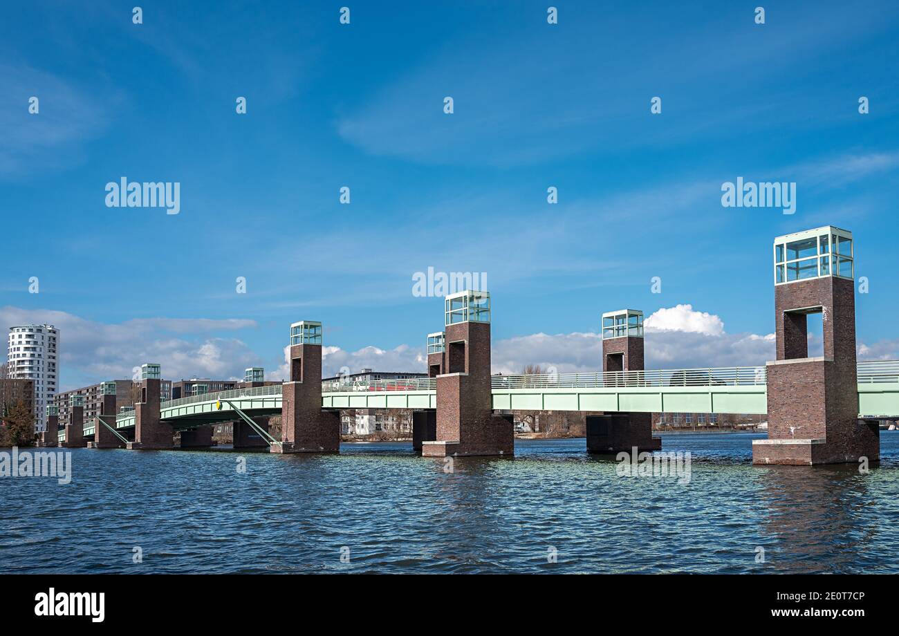 The Pier To Spandauer Wasserstadt In Berlin Stock Photo