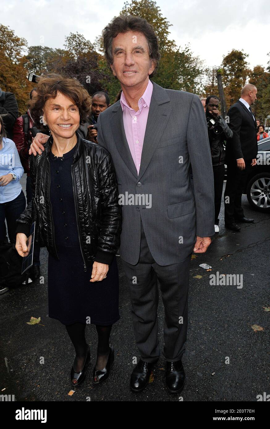 Peter Marino, former Culture minister Jack Lang and his wife Monique attend  the Chanel collection presentation as part of the Haute-Couture Fall-Winter  2014-2015 fashion week, at the Grand Palais in Paris, France