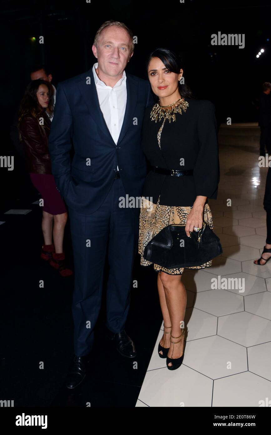 Francois-Henri Pinault and wife Salma Hayek front row for the Alexander ...