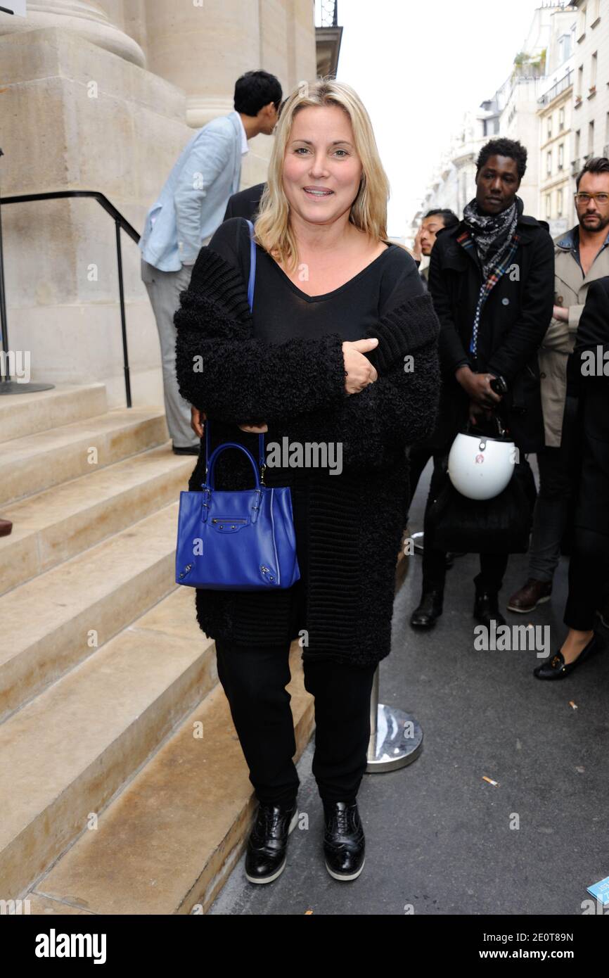 Sophie Favier arriving at the Jean-Charles de Castelbajac spring-summer 2013 collection held at L'Oratoire du Louvre as part of the Paris Fashion Week in Paris, France on October 2nd, 2012. Photo by Alban Wyters/ABACAPRESS.COM Stock Photo