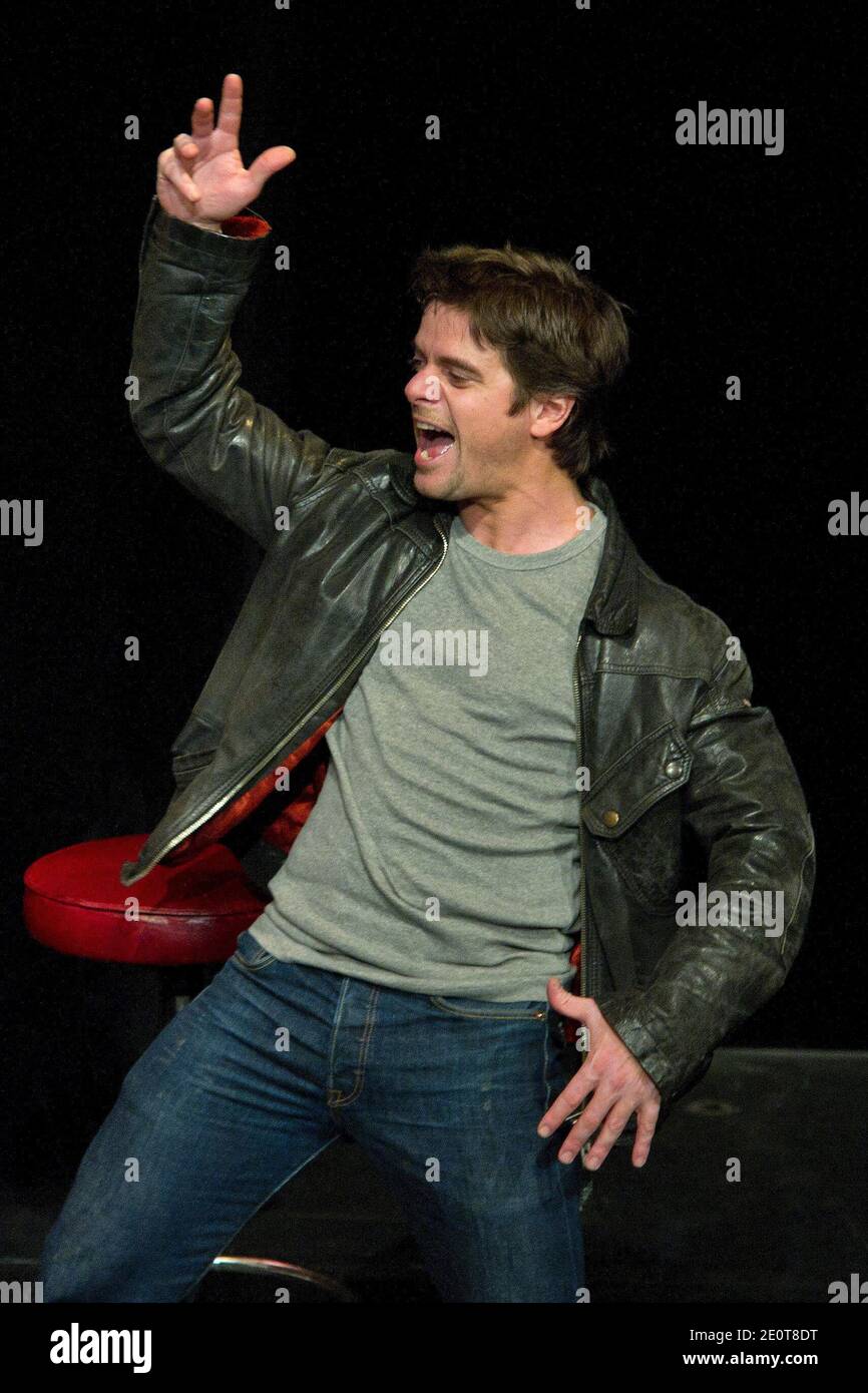 Guillaume Sentou performing during the 'Les Grands Moyens' new theater ...