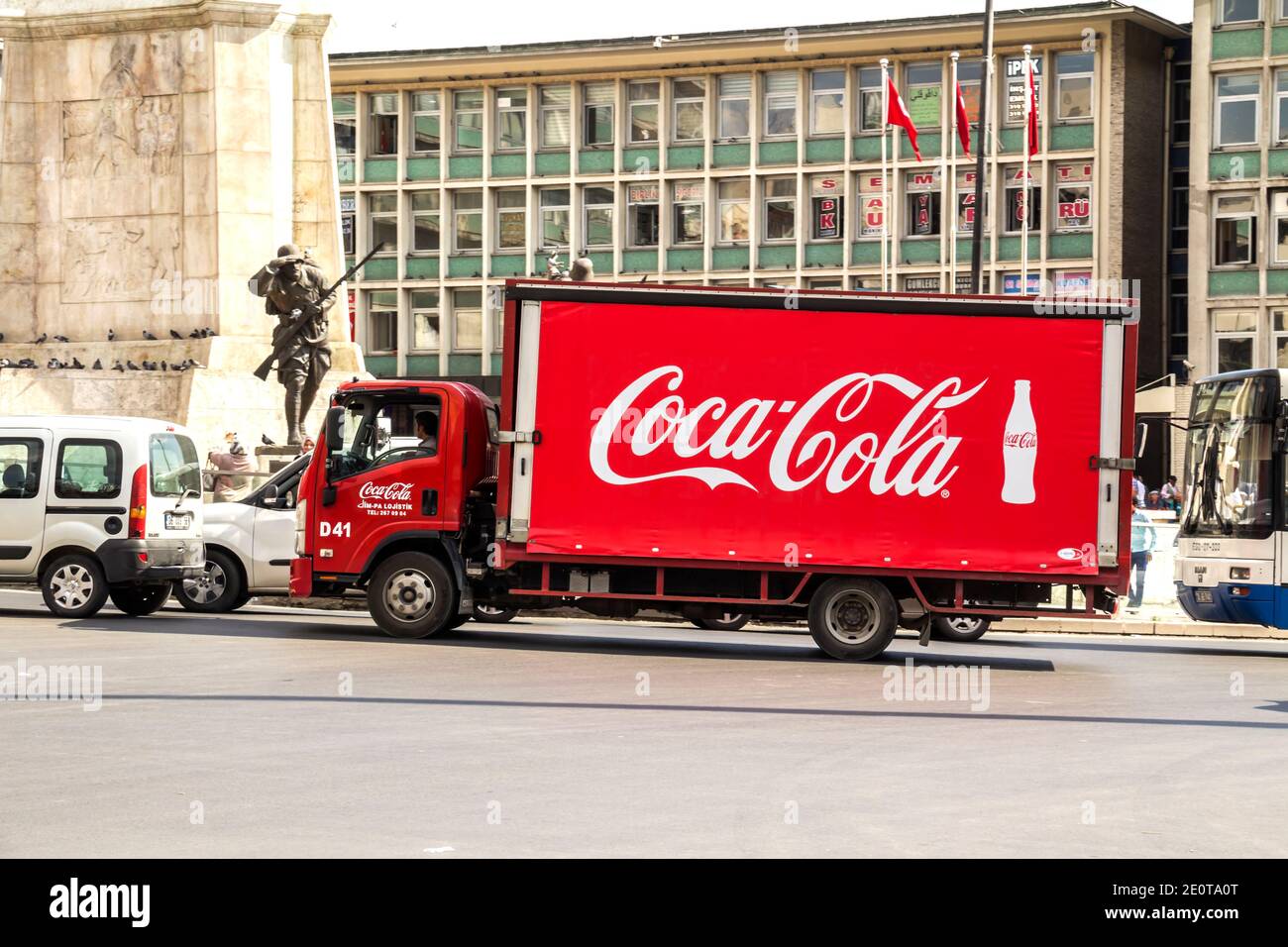 Ankara, Turkey: Coca-Cola transport truck. Coca-Cola is a soft drink sold around the world by the Coca-Cola Company, headquartered in Atlanta, Georgia Stock Photo