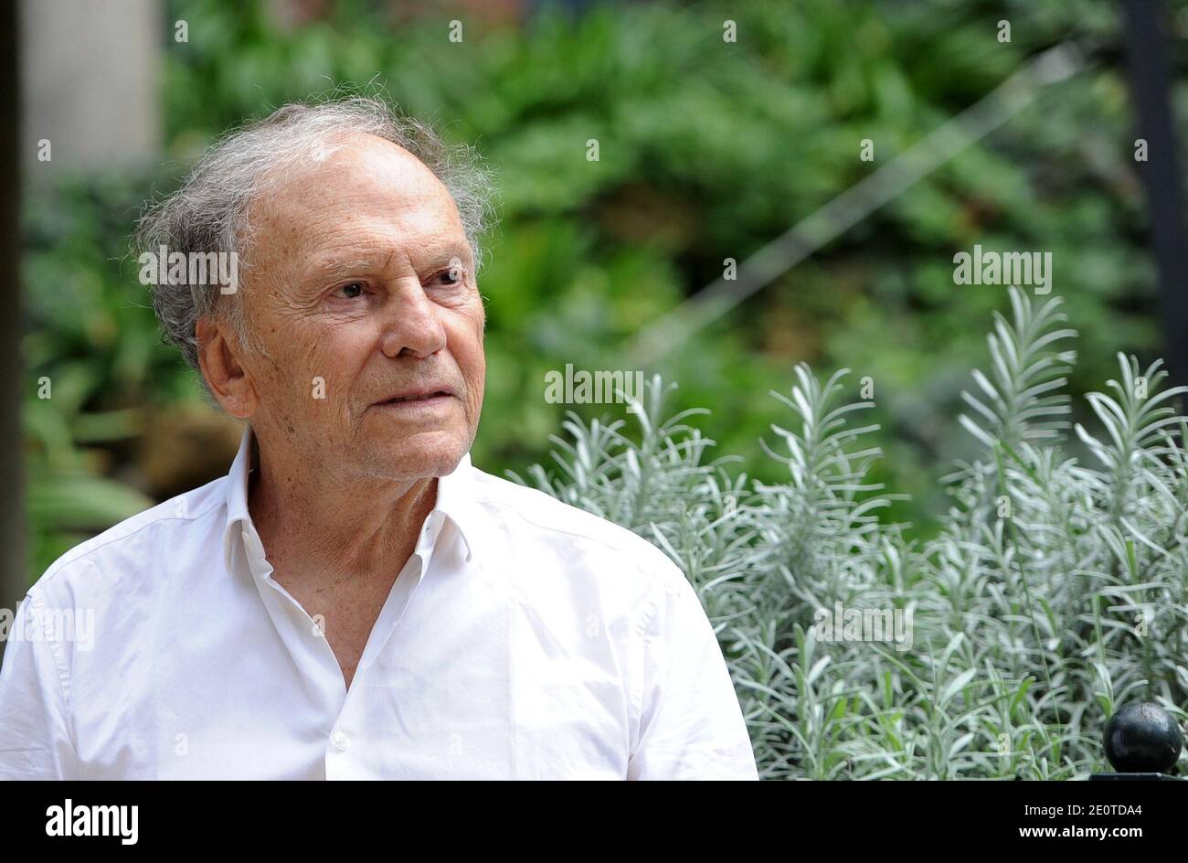 French actor Jean-Louis Trintignant poses during a photocall for the  presentation of the the film 'Amour' on October 9, 2012 in Rome, Italy.  This movie won the Palme d'Or at the 2012
