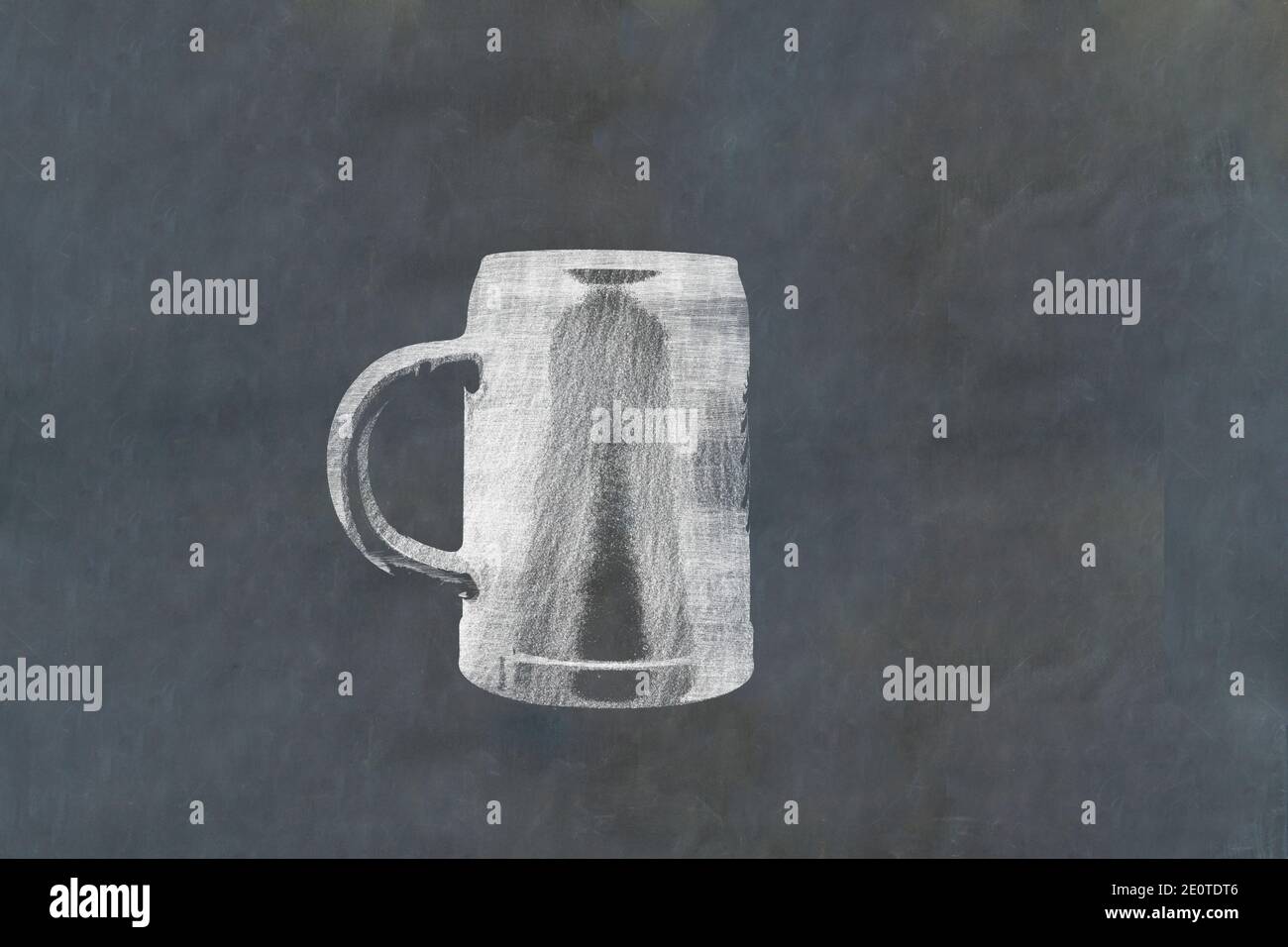 Beer stein sketch on slate blackboard background Stock Photo Alamy