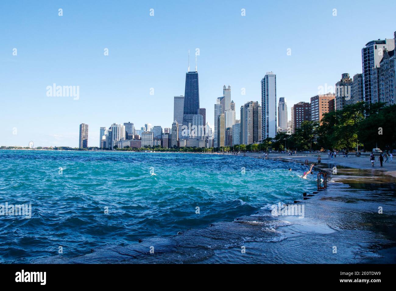 Chicago lakefront near North Avenue Beach Stock Photo - Alamy