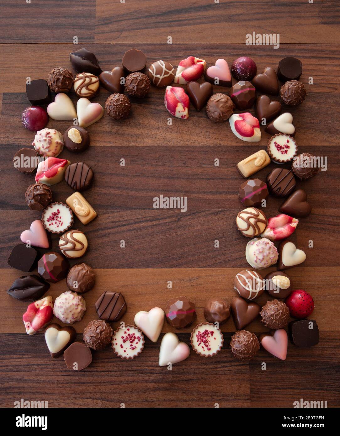 Assortment Of Chocolates Stock Photo Alamy