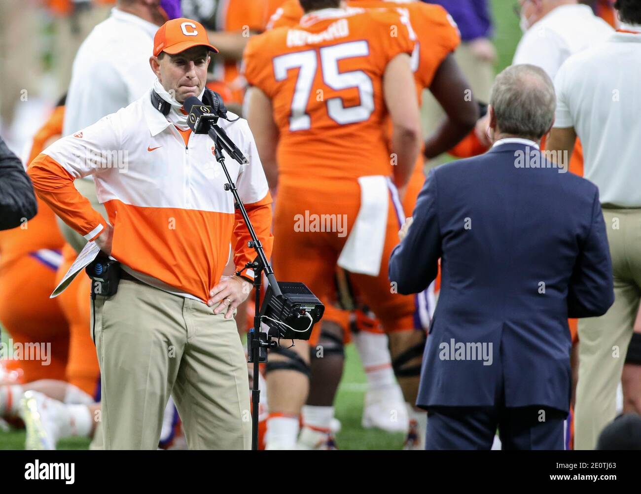 New Orleans, LA, USA. 1st Jan, 2021. Clemson Head Coach Dabo Swinney