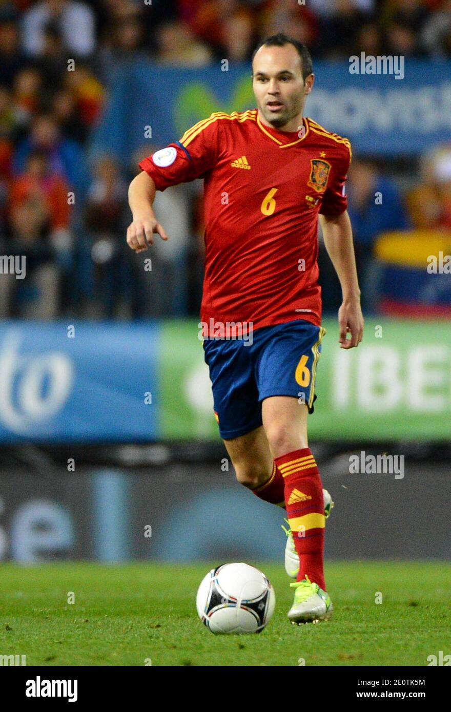 Andreas Iniesta. Salvador BA 13 jun 2014. Jogo 03 Holanda VS Espanha. Spain  v Holland. World Cup 2014. Fonte Nova stadium, Bahia Stock Photo - Alamy