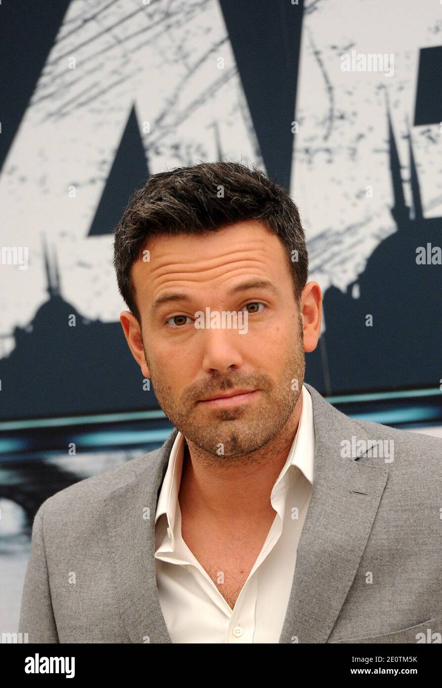 US actor and film director Ben Affleck poses during the photocall of his last movie 'Argo' on October 19, 2012 in Rome, Italy. The film is based on the historical rescue of US diplomats from Tehran during the Iran hostage crisis in 1979 with Ben Affleck directing and playing. Photo by Eric Vandeville/ABACAPRESS.COM Stock Photo