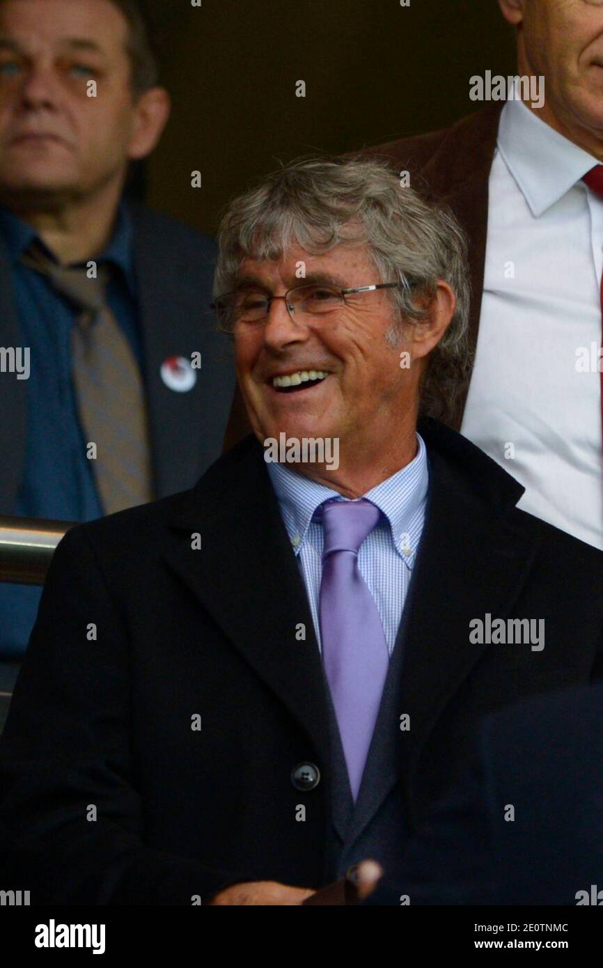 Famous World Cup coach Bora Milutinovic the French First League soccer match, Paris-St-Germain vs Reims in Paris, France, on October 20th, 2012. PSG won 1-0. Photo by Henri Szwarc/ABACAPRESS.COM Stock Photo