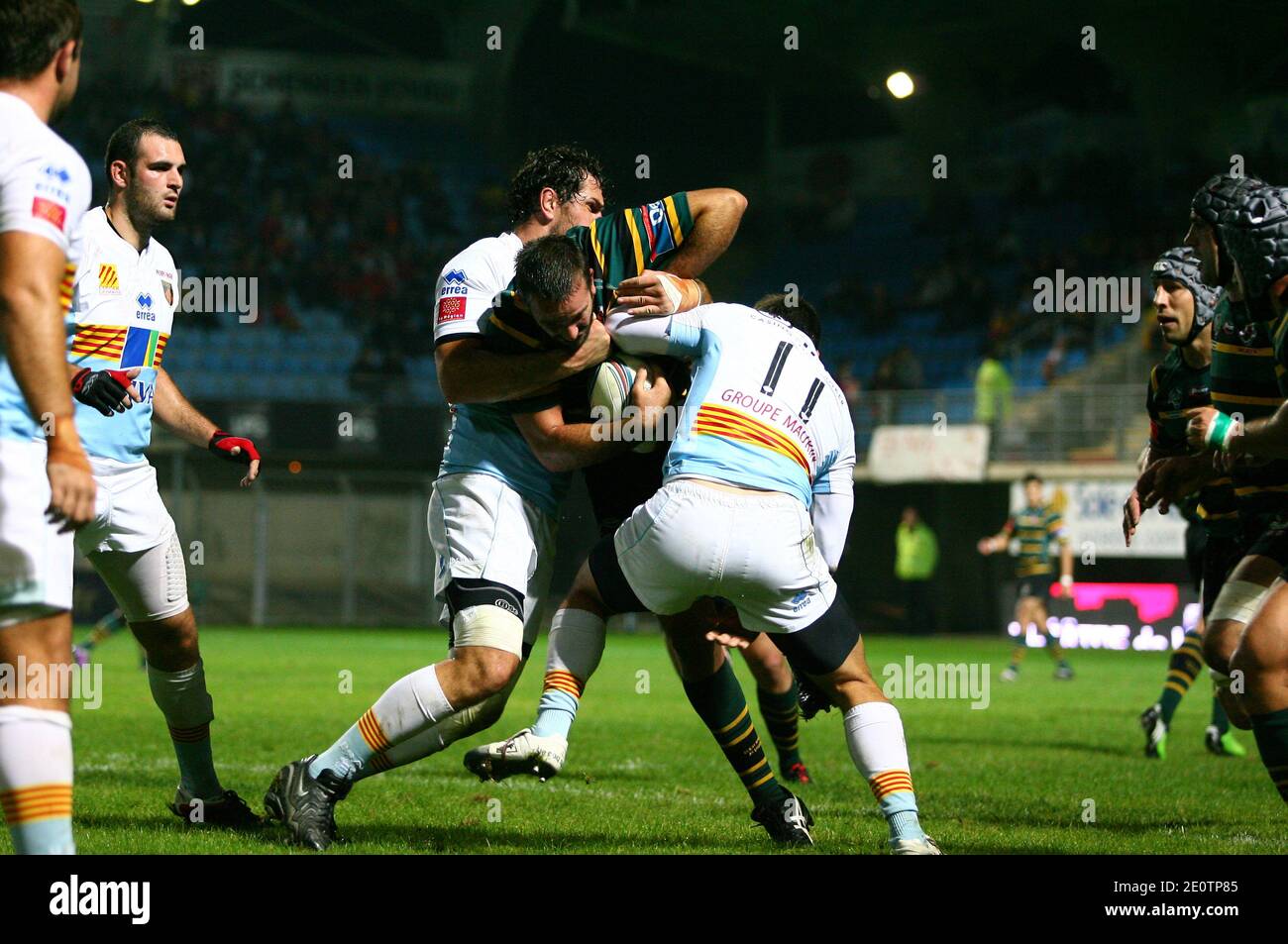 Illustration during the European Amlin Cup rugby match, USAP Vs Gernika ...