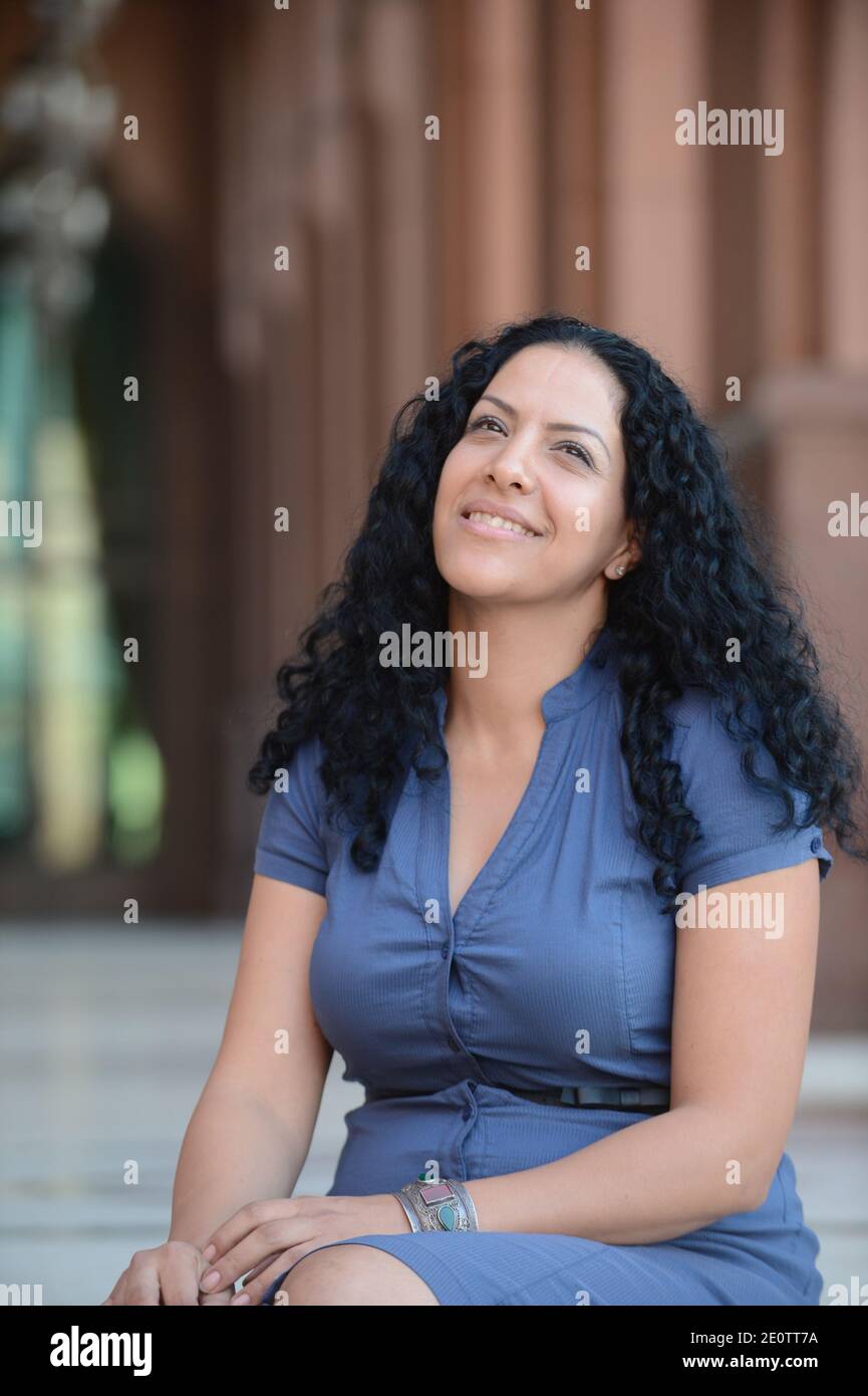 Ruba Blal and Annemarie Jacir pose at the 6th Abu Dhabi Film Festival in  Abu Dhabi, United Arab Emirates on October 18, 2012. Photo by Ammar Abd  Rabbo/ABACAPRESS.COM Stock Photo - Alamy