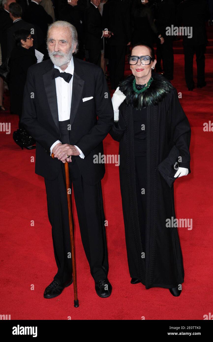 Christopher Lee And Birgit Kroencke Attending The Latest James Bond Christopher Lee And Birgit Kroencke Attending The Latest James Bond
