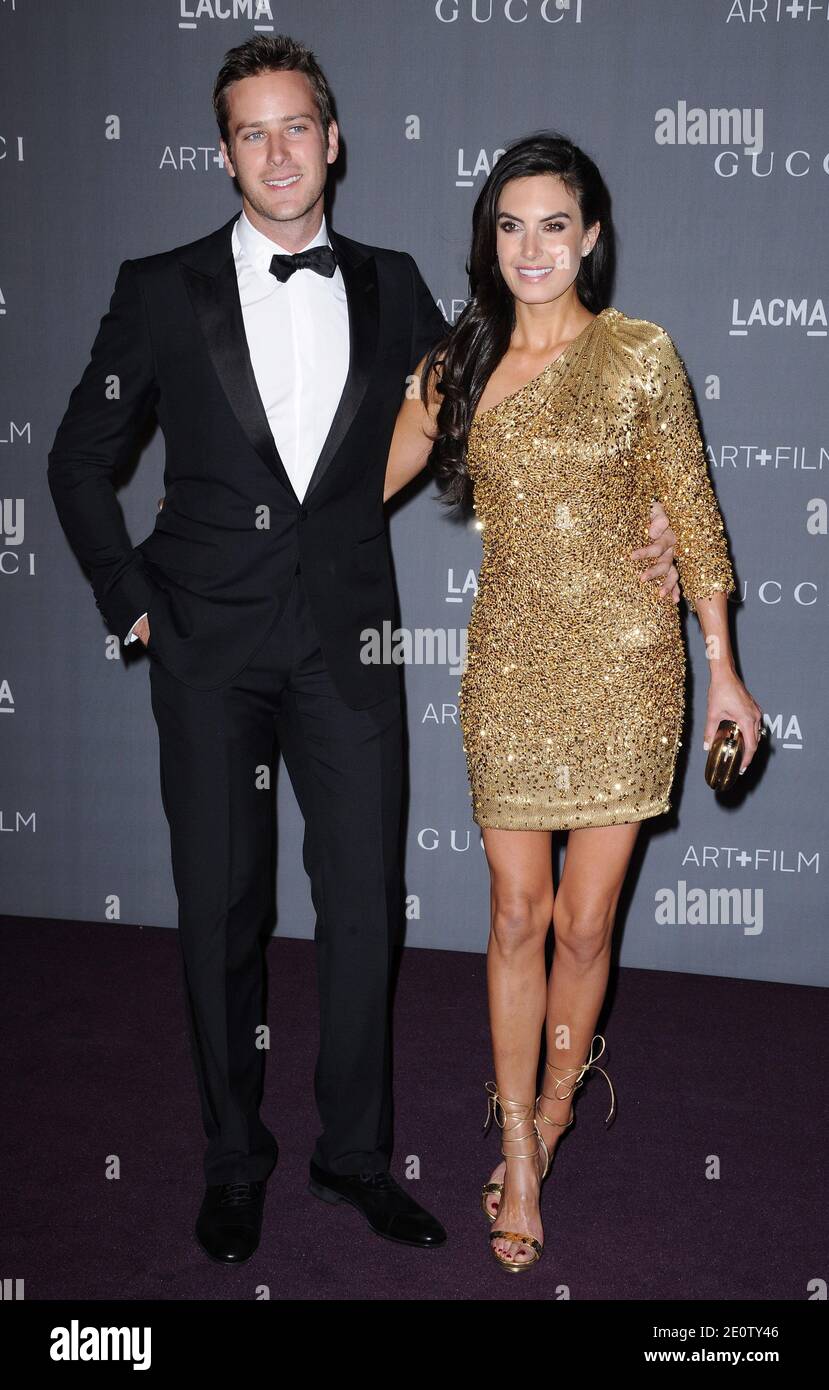 Armie Hammer and Elizabeth Chambers arrive at The LACMA 2012 Art+Film Gala held at the Los Angeles County Museum of Art LACMA in Los Angeles, CA, USA on October 27, 2012. Photo by Lionel Hahn/ABACAPRESS.COM Stock Photo