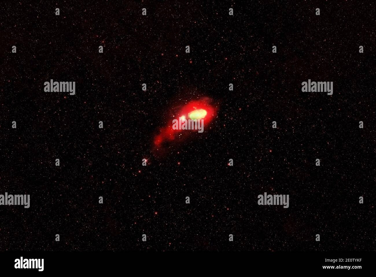 Blue galaxy in deep space. Elements of this image were furnished by ...