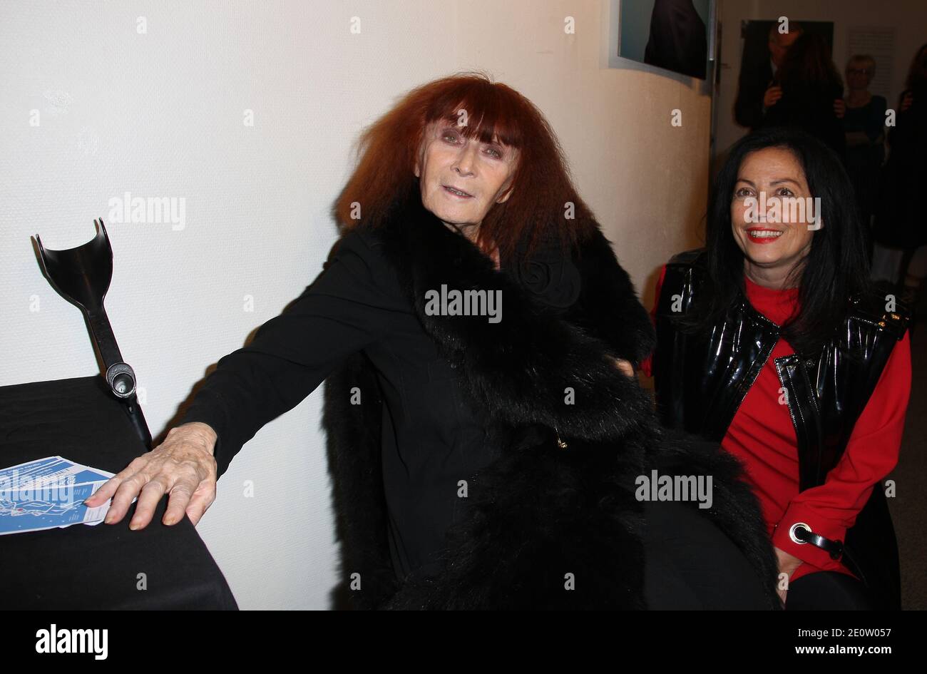French designer Sonia Rykiel and Sylvana Lorenz attending the opening of  the exhibition 'C France, l'Esprit Français Partout dans le Monde' held at  Espace Cardin, in Paris, France on October 30, 2012.