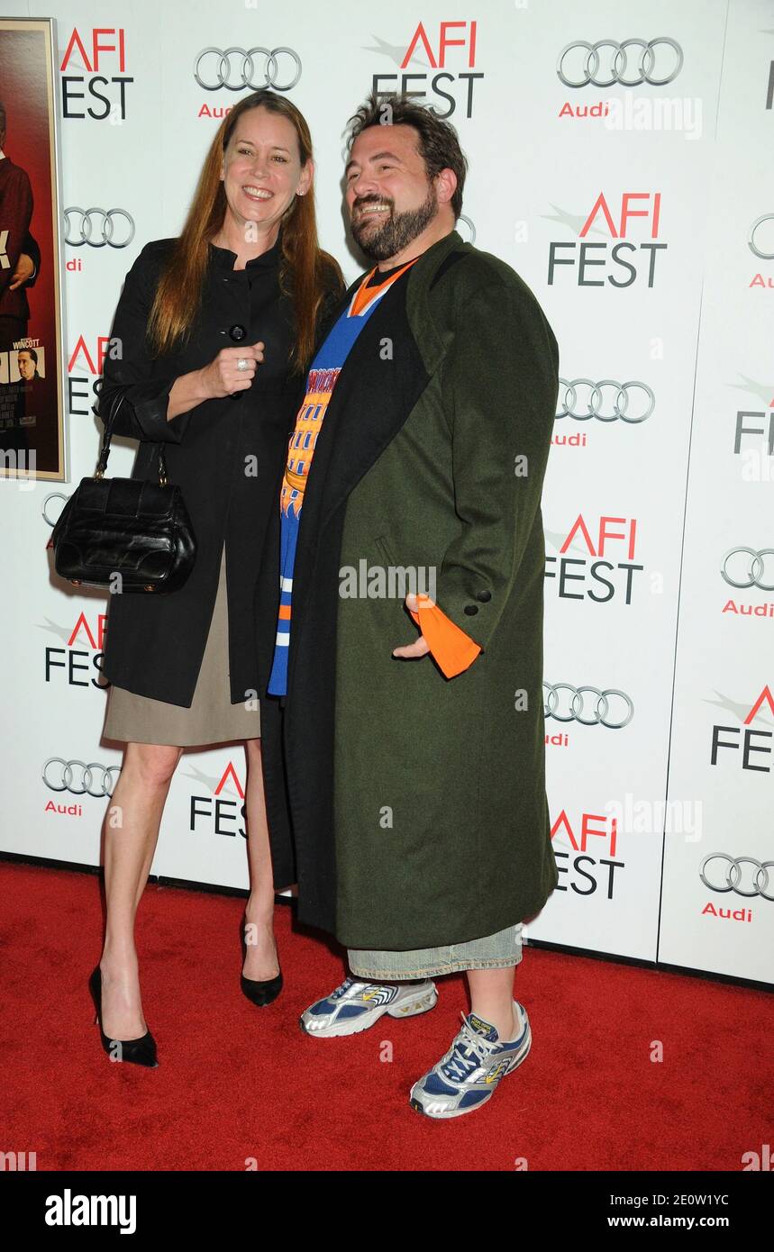 Jennifer Schwalbach Smith and Kevin Smith attending 'Hitchcock' premiere during AFI Fest 2012 presented by Audi at Grauman Chinese Theatre in Los Angeles, CA, USA on November 1, 2012. Photo by Graylock/ABACAPRESS.COM Stock Photo