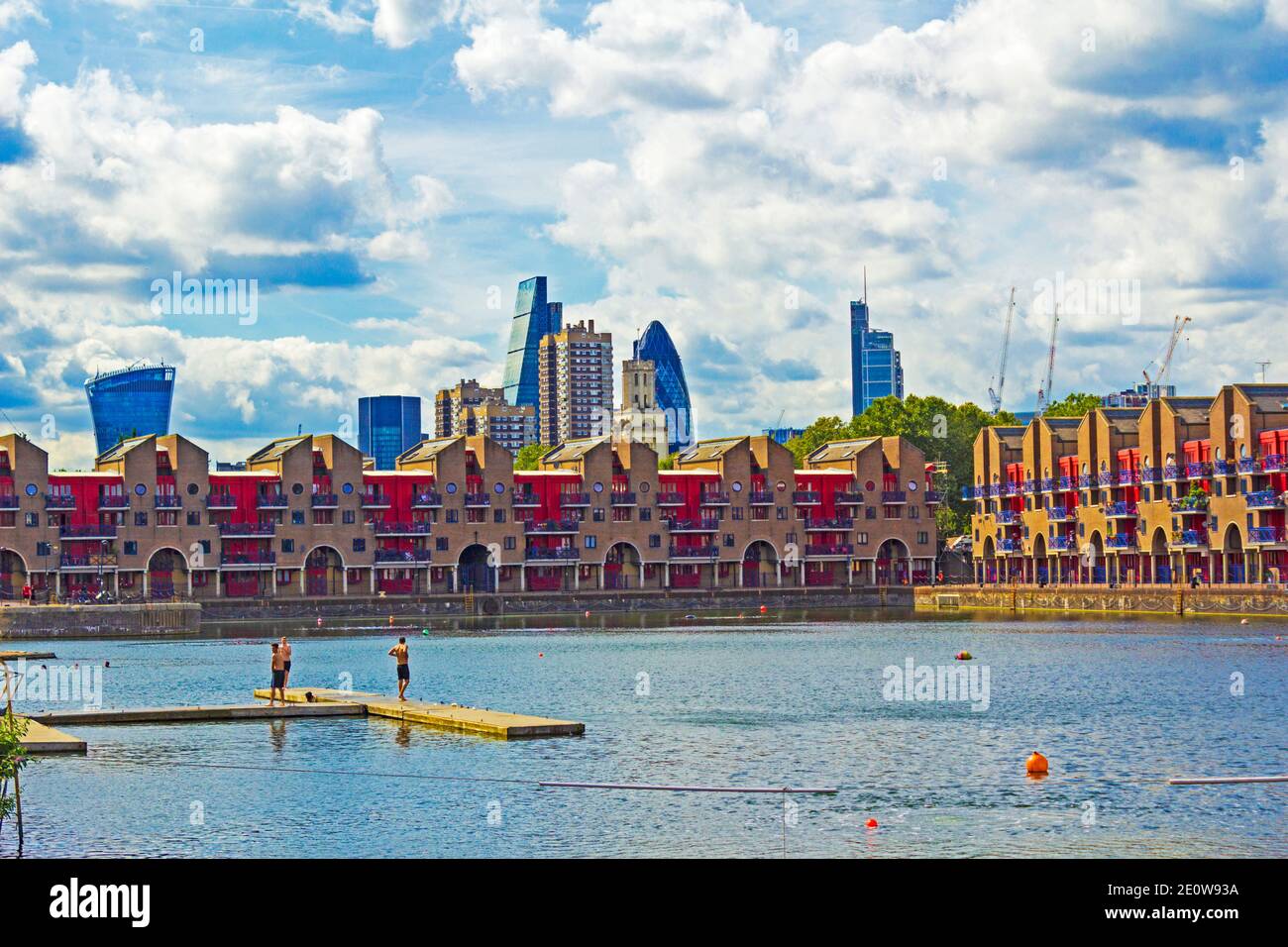 Shadwell Basin,London Docks at Wapping, London, England.It is now a ...