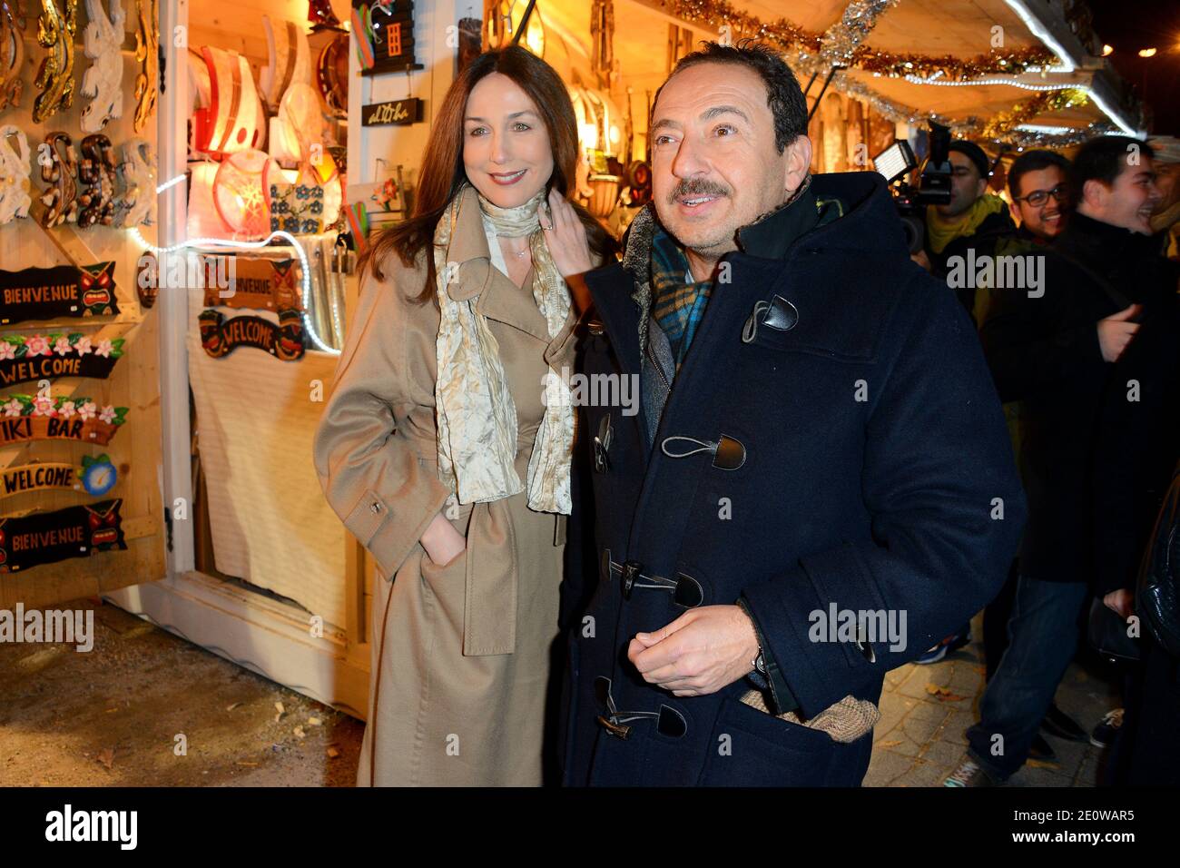 Elsa Zylberstein and Patrick Timsit attending the launch of 'Paris