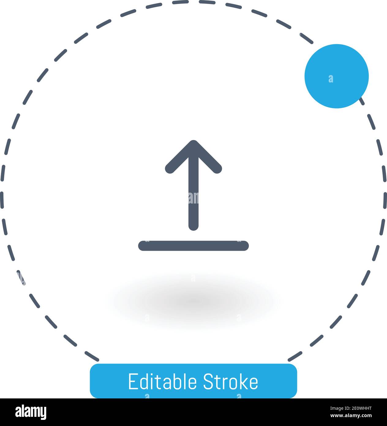 upload vector icon editable stroke outline icons for web and mobile Stock Vector