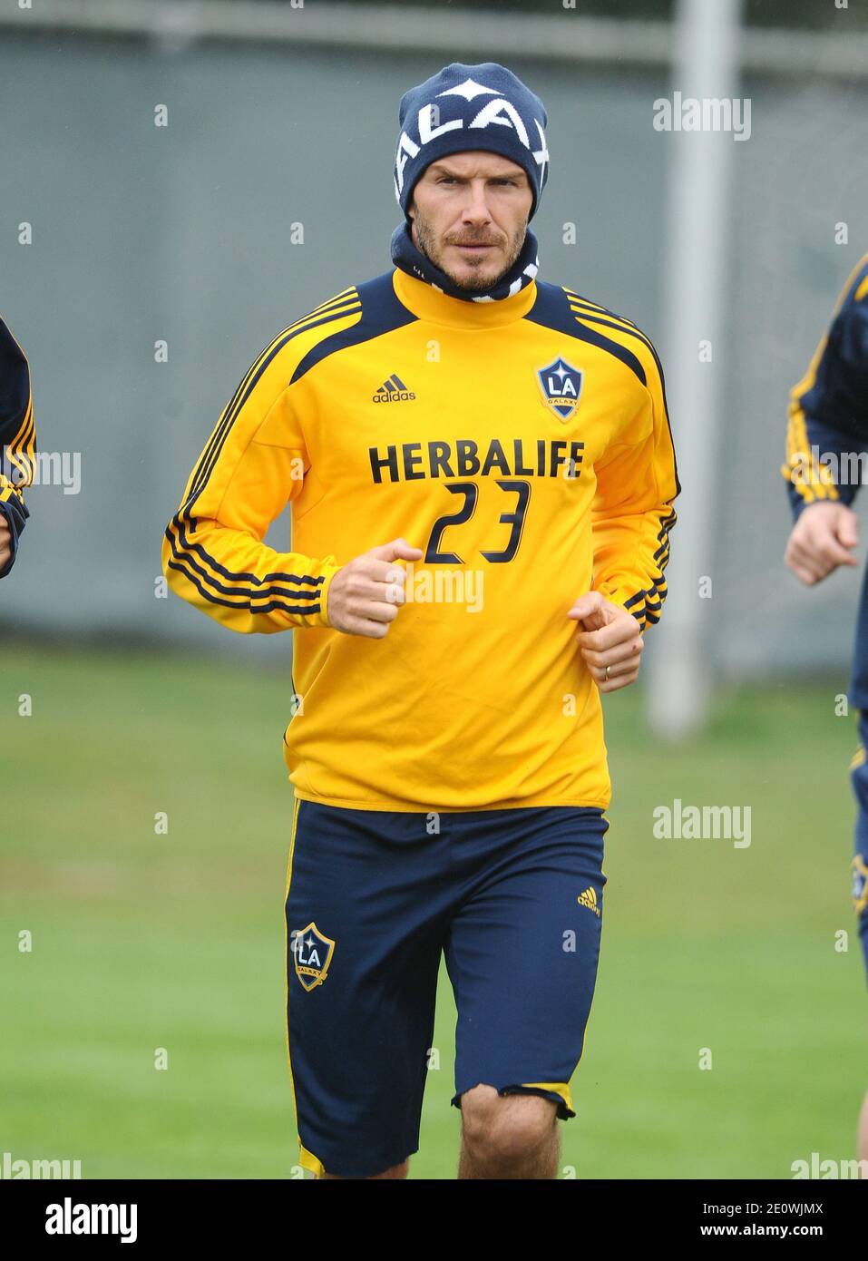 David Beckham during the LA Galaxy training session prior the 2012 MLS Cup at The Home Depot Center in Los Angeles, CA, USA on November 29, 2012. Photo by Lionel Hahn/ABACAPRESS.COM Stock Photo
