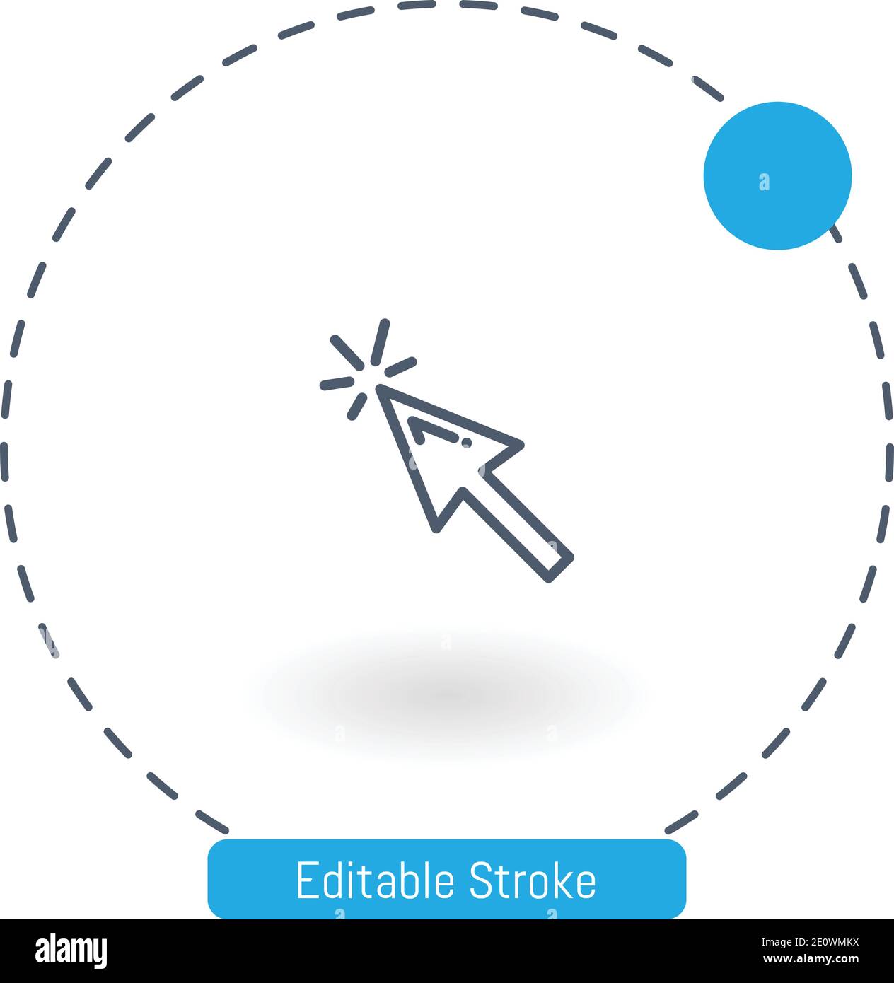 pointer vector icon editable stroke outline icons for web and mobile Stock Vector