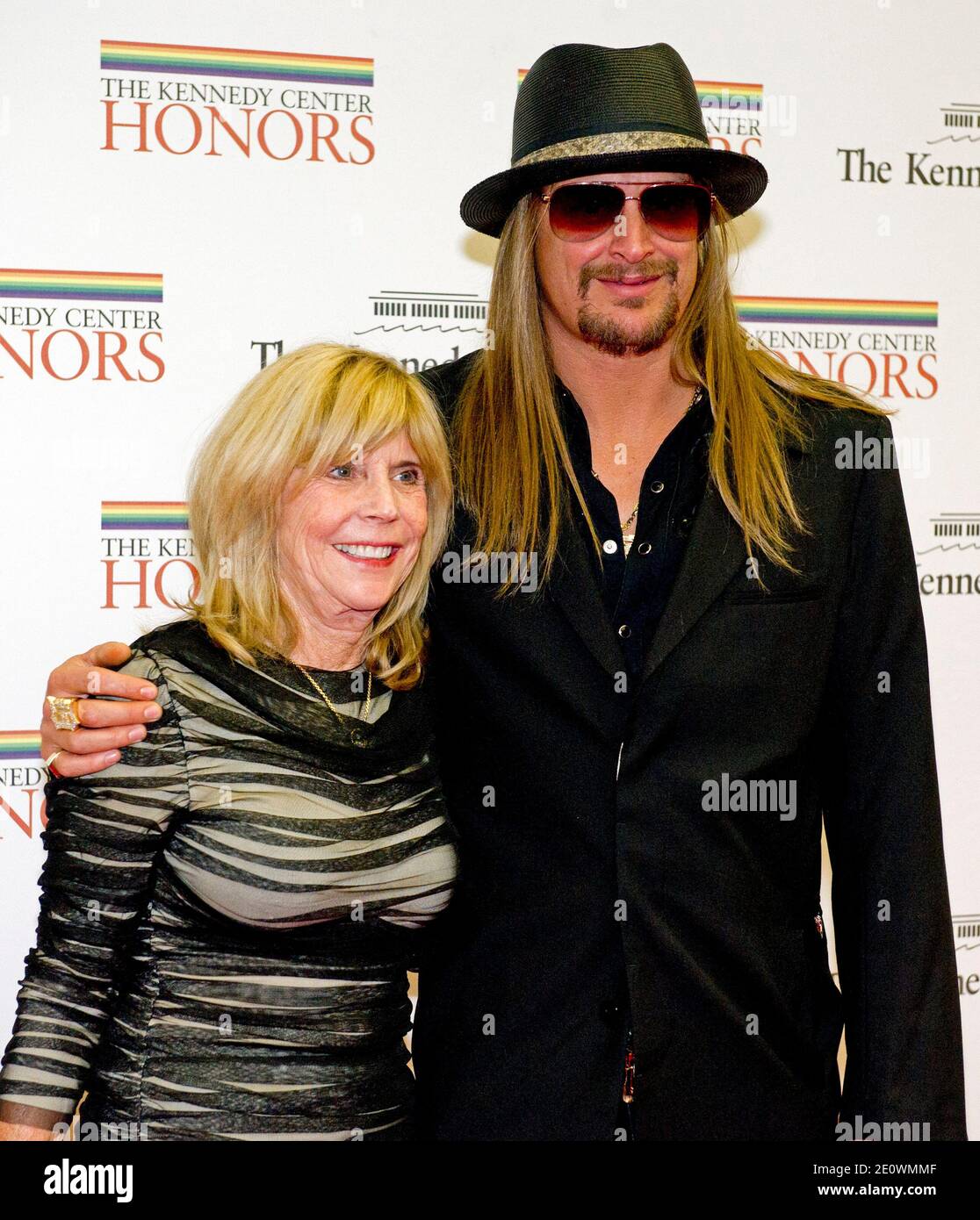 Robert 'Kid Rock' Ritchie and his Mom, Susan Ritchie, arrive for the formal Artist's Dinner honoring the recipients of the 2012 Kennedy Center Honors hosted by United States Secretary of State Hillary Rodham Clinton at the U.S. Department of State in Washington, DC, USA, on December 01, 2012. The 2012 honorees are Buddy Guy, actor Dustin Hoffman, late-night host David Letterman, dancer Natalia Makarova, and the British rock band Led Zeppelin. Photo by Ron Sachs/ABACAPRESS.COM Stock Photo