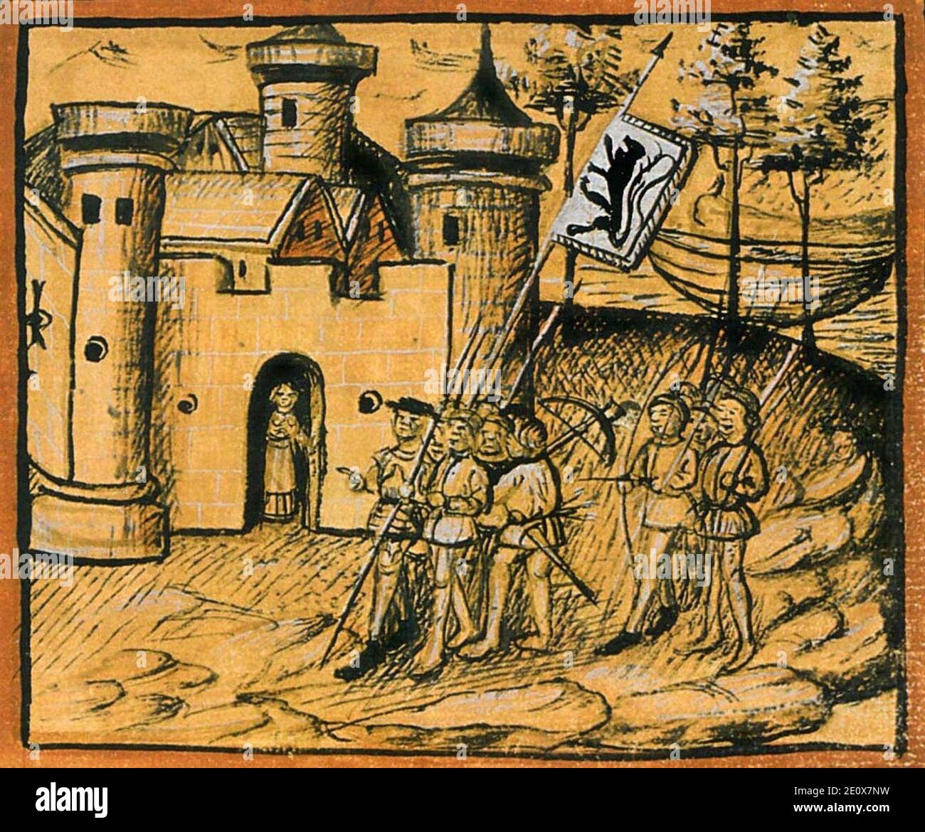 Le Canarien B Chap 12 Stock Photo Alamy