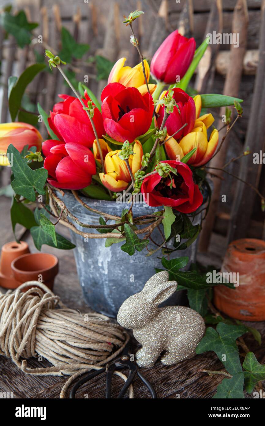 Colorful Spring Flowers Stock Photo
