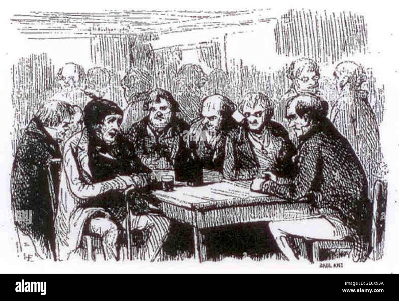 Les Joyeux en 1844-2. Stock Photo