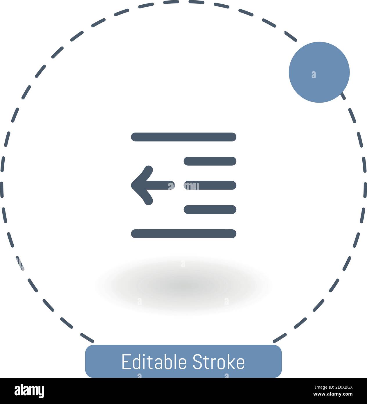 right indent vector icon editable stroke outline icons for web and mobile Stock Vector