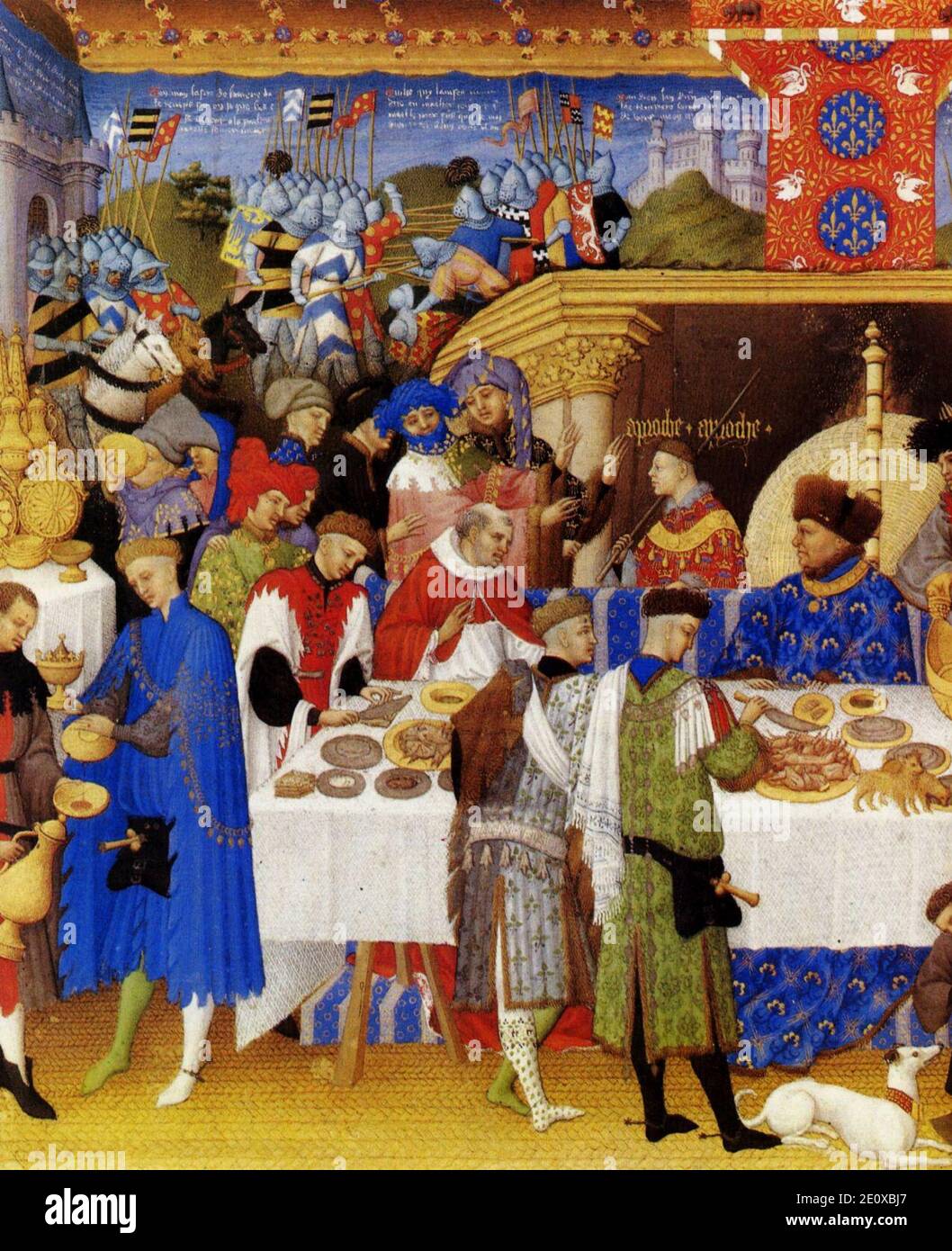 Les Très Riches Heures du duc de Berry Janvier2 Stock Photo Alamy