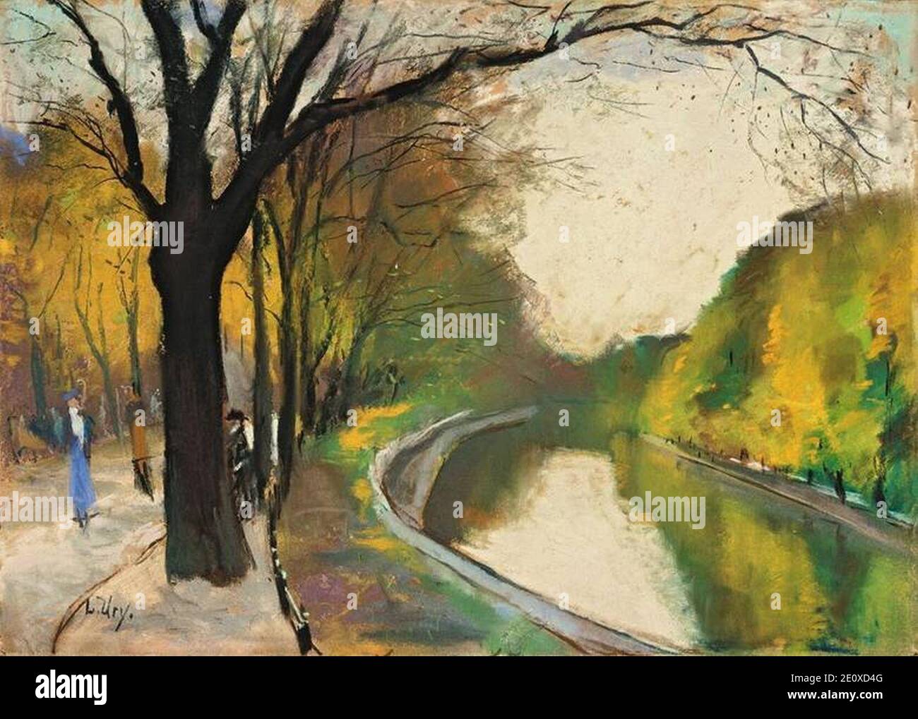 Lesser Ury Am Landwehrkanal Berlin Stock Photo - Alamy