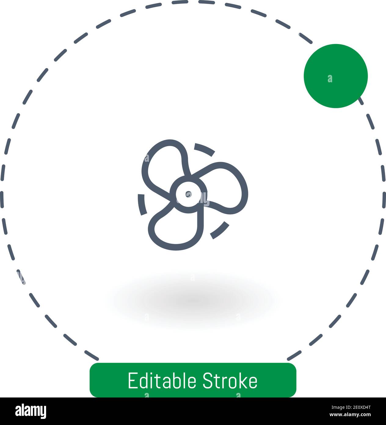propeller vector icon editable stroke outline icons for web and mobile Stock Vector
