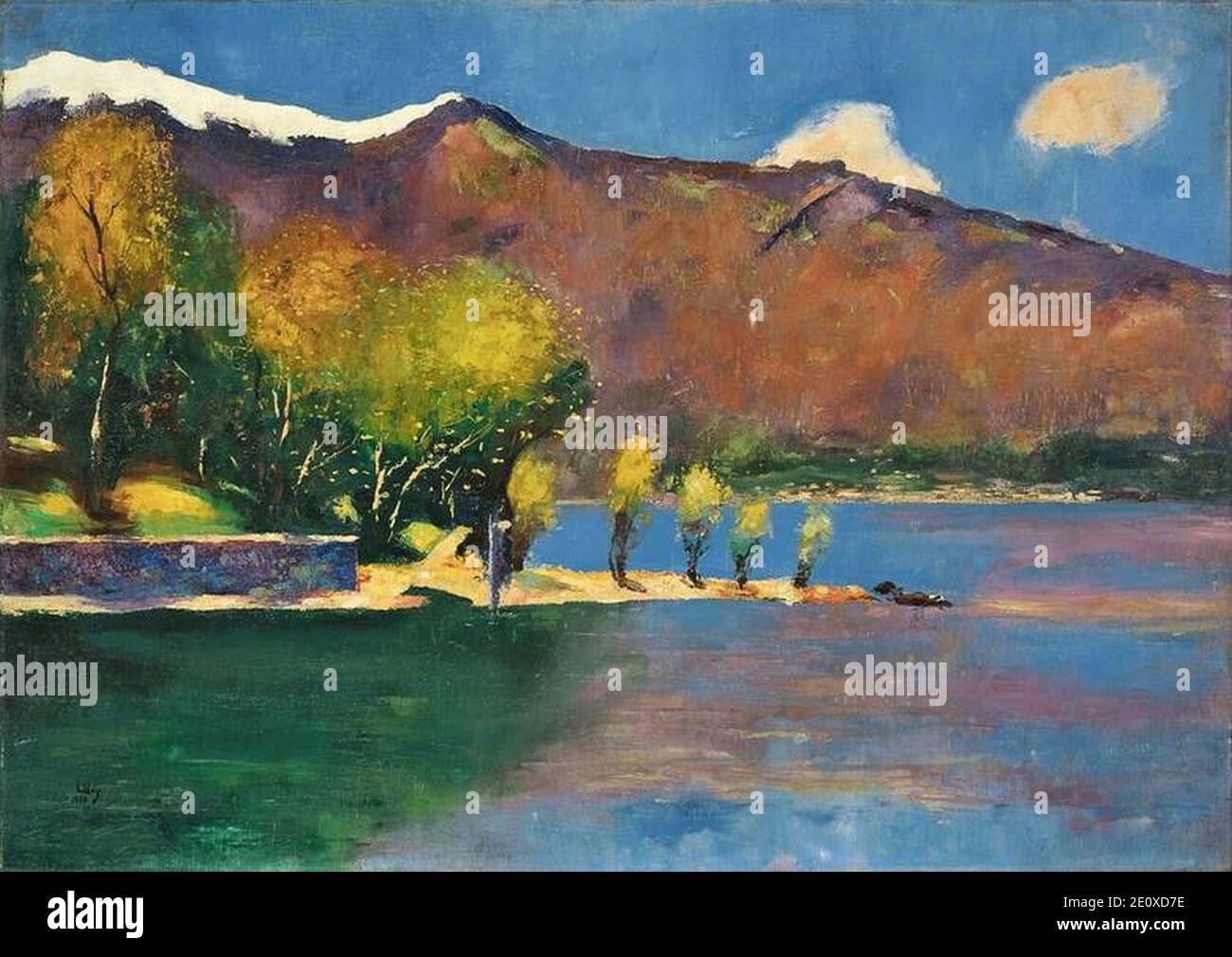 Lesser Ury Landzunge am Gardasee Stock Photo - Alamy
