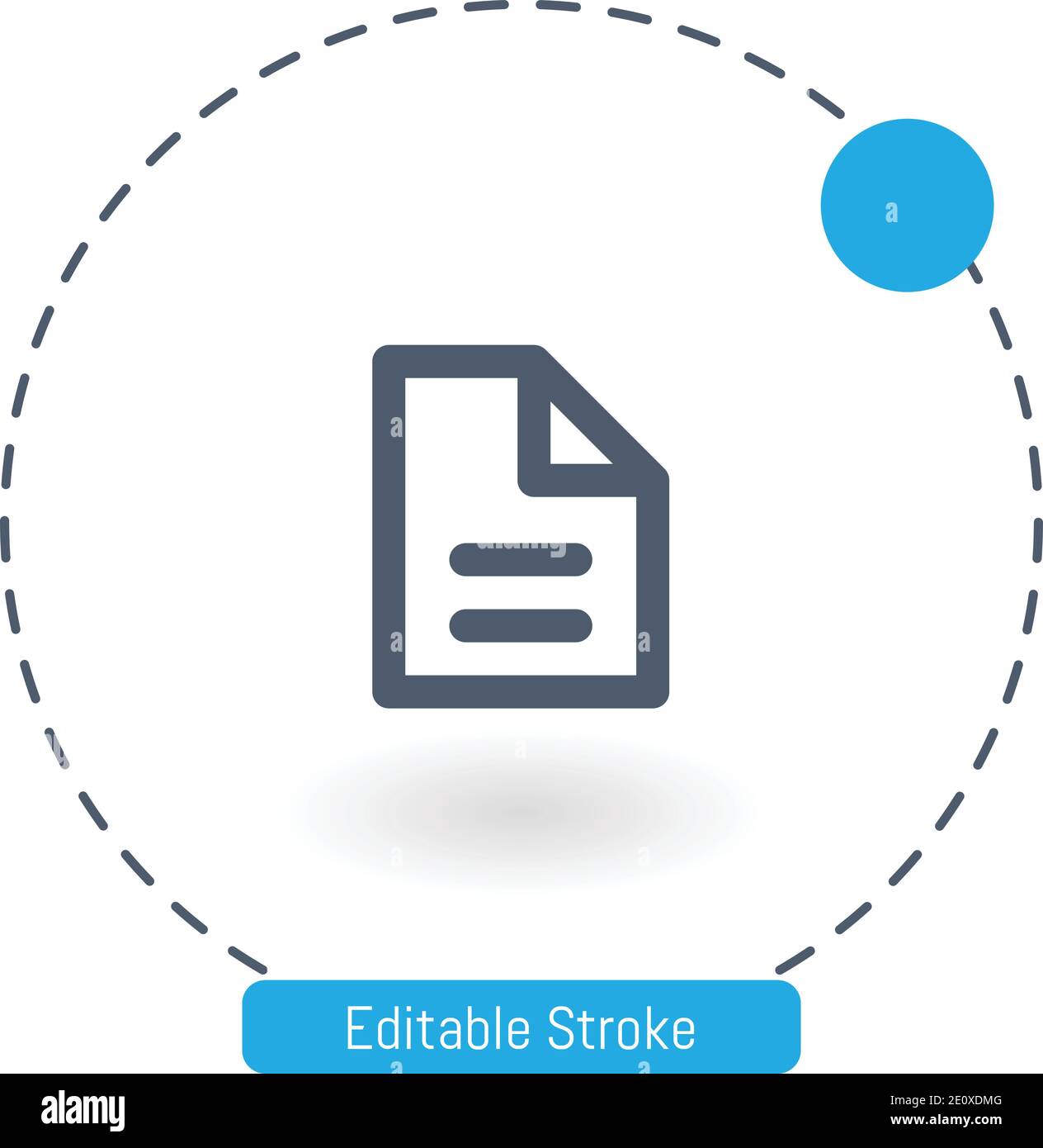 file vector icon editable stroke outline icons for web and mobile Stock ...